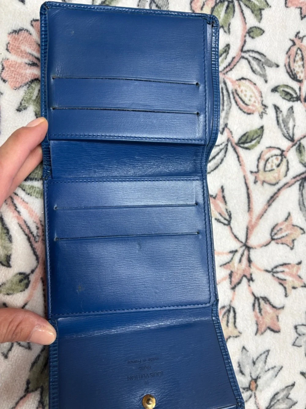 Louis Vuitton Blue Epi‎ Leather Compact Wallet
